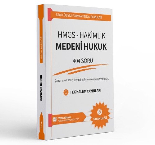 Medeni Hukuk SORU BANKASI 2026 HMGS - HAKİMLİK - KPSS A - İYÖS