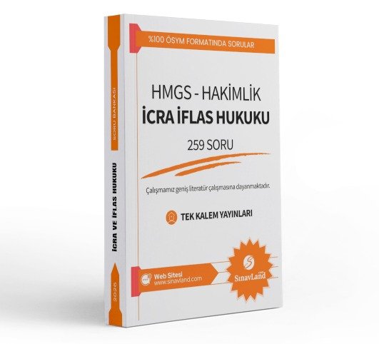 İcra İflas Hukuku Soru Bankası 2026 HAKİMLİK - (Adli - İdari - Avukatlıktan Geçiş) - HMGS - KPSS A - İYÖS